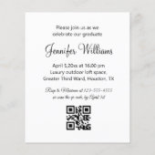 Elegante foto afstudeerfeest QR code uitnodiging Flyer (Achterkant)