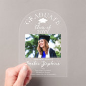 Elegante foto Afstuderen Afstuderen aankondiging (Insitu (Draagbaar))