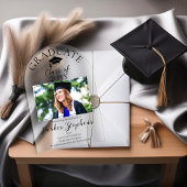 Elegante foto Afstuderen Afstuderen aankondiging