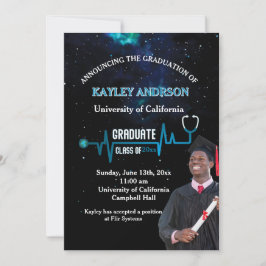 Elegante Foto Afstuderen Doctor of Medicine Kaart