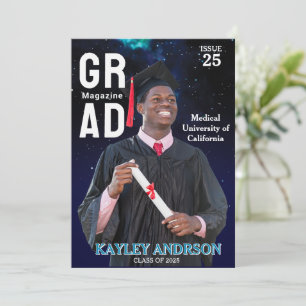 Elegante Foto Afstuderen Doctor of Medicine Kaart