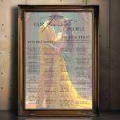 Elegante foto Alfabetische bruiloft Zitting Grafie Poster