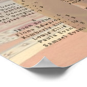 Elegante foto Alfabetische bruiloft Zitting Grafie Poster (Hoek)