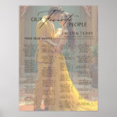 Elegante foto Alfabetische bruiloft Zitting Grafie Poster (Voorkant)