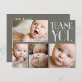 Elegante Foto Baby Dank u Post Kaart (Voorkant / Achterkant)