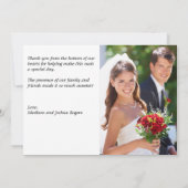 Elegante foto bedankkaart (Achterkant)