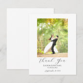 Elegante Foto Bedankkaart Kaart (Voorkant / Achterkant)