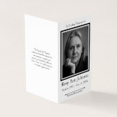 Elegante foto begrafenis orde van dienst programma (Buitenkant)