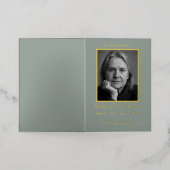 Elegante foto begrafenis orde van dienst programma (Buiten Laag)