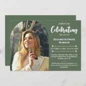 Elegante foto begrafenis - viering van het leven kaart (Voorkant / Achterkant)