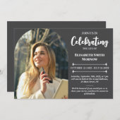 Elegante foto begrafenis - viering van het leven kaart (Voorkant / Achterkant)