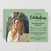 Elegante foto begrafenis - viering van het leven kaart (Voorkant / Achterkant)