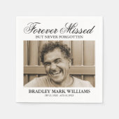 Elegante foto begrafenismonument servet (Voorkant)