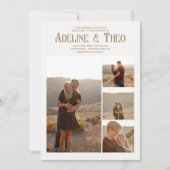 Elegante Foto Beige Bruiloft Kaart (Voorkant)