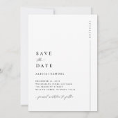 Elegante foto bestemming bruiloft Bewaar de datum Kaart (Achterkant)