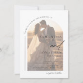 Elegante foto boog Boheemse bruiloft Kaart (Voorkant)