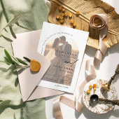 Elegante foto boog Boheemse bruiloft Kaart