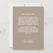 Elegante foto boog bruiloft dank u kaart (Achterkant)