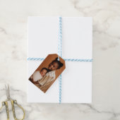 Elegante foto-boog chic kerst cadeaulabel (Met Touw)