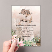 Elegante foto bruiloft acryl uitnodigingen (Insitu (Draagbaar))