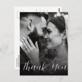 Elegante foto bruiloft bedankkaart briefkaart (Voorkant / Achterkant)