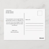 Elegante foto bruiloft bedankkaart briefkaart (Achterkant)