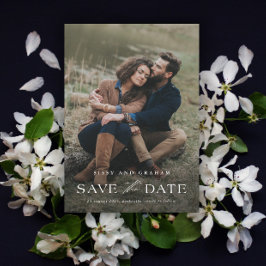 Elegante foto bruiloft Bewaar de datum magnetische