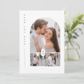 Elegante foto bruiloft Bewaar de datum Uitnodigen Kaart (Staand voorkant)