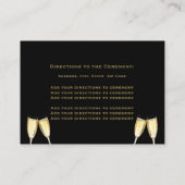 Elegante foto bruiloft Champagne Routebeschrijving Informatiekaartje (Achterkant)