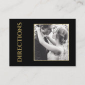 Elegante foto bruiloft Champagne Routebeschrijving Informatiekaartje (Voorkant)