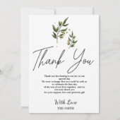 Elegante foto bruiloft dank je uitnodiging (Achterkant)