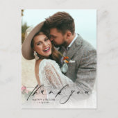 Elegante foto bruiloft dank u Briefkaart (Voorkant)