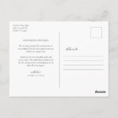 Elegante foto bruiloft dank u briefkaart (Achterkant)