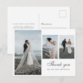Elegante foto bruiloft dank u briefkaart (Voorkant / Achterkant)