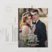 Elegante foto bruiloft dank u briefkaart (Voorkant / Achterkant)