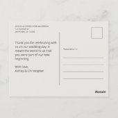 Elegante foto bruiloft dank u briefkaart (Achterkant)