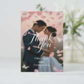 Elegante foto bruiloft dank u kaart (Staand voorkant)