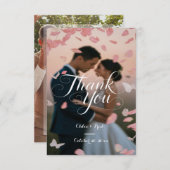 Elegante foto bruiloft dank u kaart (Voorkant / Achterkant)