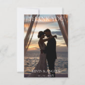 Elegante foto bruiloft dank u kaart (Voorkant)