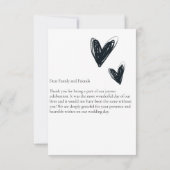 Elegante foto bruiloft dank u kaart (Achterkant)