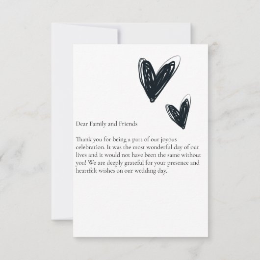 Elegante foto bruiloft dank u kaart (Achterkant)