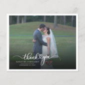 Elegante foto bruiloft dank u kaart (Voorkant)