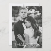 Elegante foto bruiloft dank u kaart (Voorkant)