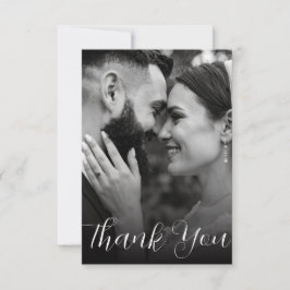 Elegante foto bruiloft flat dank u kaart
