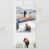 Elegante foto bruiloft menu (Achterkant)