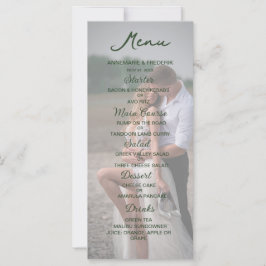 Elegante foto bruiloft menu