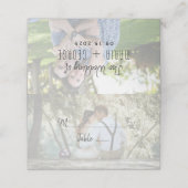 Elegante foto bruiloft plaats kaart plaatskaartje (Buitenkant ongevouwen)