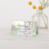 Elegante foto bruiloft plaats kaart plaatskaartje (Achterkant)