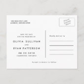 Elegante foto bruiloft save the date aankondigingskaart (Achterkant)