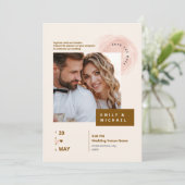 Elegante foto bruiloft uitnodiging |  (Staand voorkant)